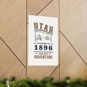 Utah Find Your Adventure Matte Vertical Posters