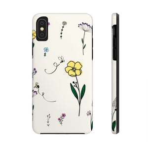 Flowers And Bees Tough Phone Cases