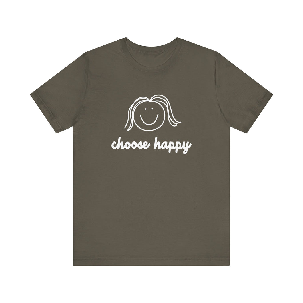 Choose Happy Unisex Jersey Short Sleeve Tee