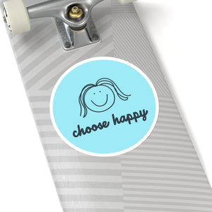 Choose Happy Kiss-Cut Stickers