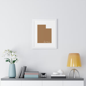 Utah Home Framed Vertical Poster