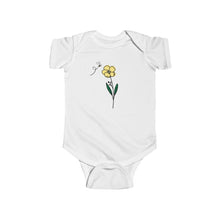 Load image into Gallery viewer, Flower And Bee Infant Fine Jersey Bodysuit
