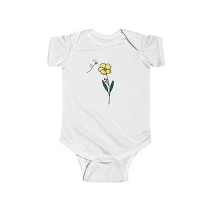 Flower And Bee Infant Fine Jersey Bodysuit