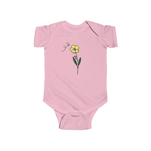 Flower And Bee Infant Fine Jersey Bodysuit