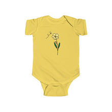 Load image into Gallery viewer, Flower And Bee Infant Fine Jersey Bodysuit
