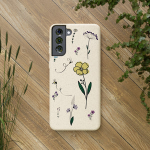 Flowers And Bees Biodegradable Cases