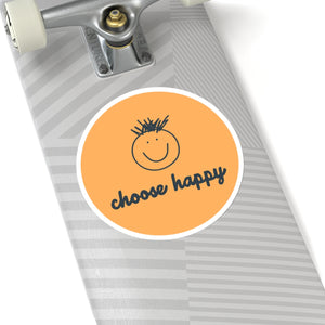 Choose Happy Kiss-Cut Stickers