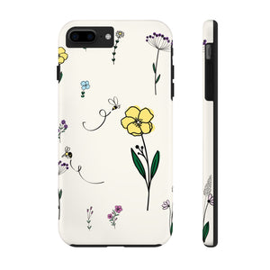 Flowers And Bees Tough Phone Cases