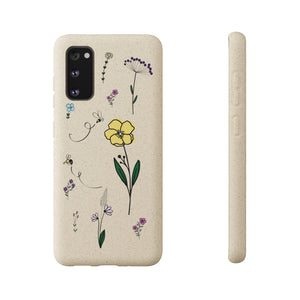 Flowers And Bees Biodegradable Cases