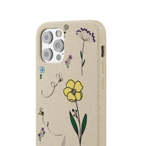 Flowers And Bees Biodegradable Cases