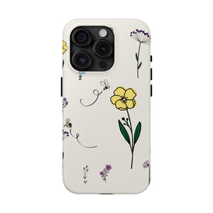 Flowers And Bees Tough Phone Cases