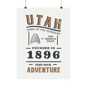 Utah Find Your Adventure Matte Vertical Posters