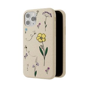 Flowers And Bees Biodegradable Cases