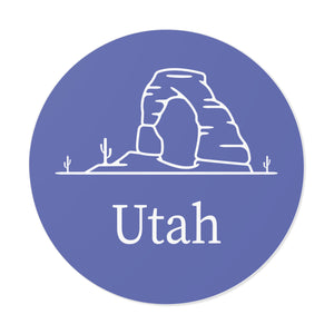 Utah Arch Round Vinyl Stickers