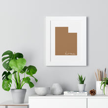 Load image into Gallery viewer, Utah Home Framed Vertical Poster
