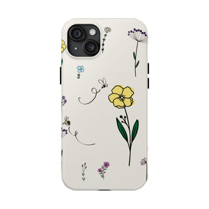 Flowers And Bees Tough Phone Cases