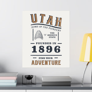 Utah Find Your Adventure Matte Vertical Posters