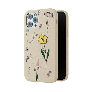 Flowers And Bees Biodegradable Cases