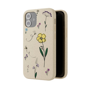 Flowers And Bees Biodegradable Cases