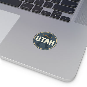 Bigfoot Totally Utah Round Vinyl Stickers