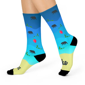 Bear Lake Monster Cushioned Crew Socks