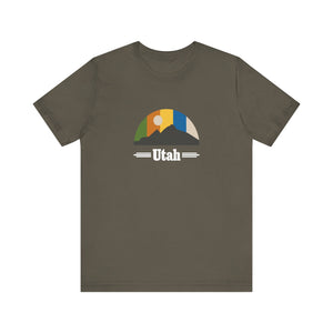 Utah Mountain Sky Unisex Jersey Short Sleeve Tee