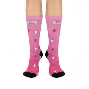 Raspberry Shakes Cushioned Crew Socks