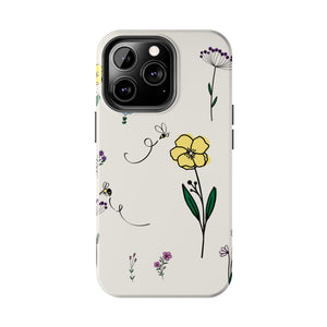 Flowers And Bees Tough Phone Cases