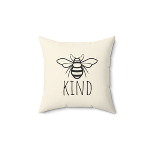 Bee Kind Spun Polyester Square Pillow