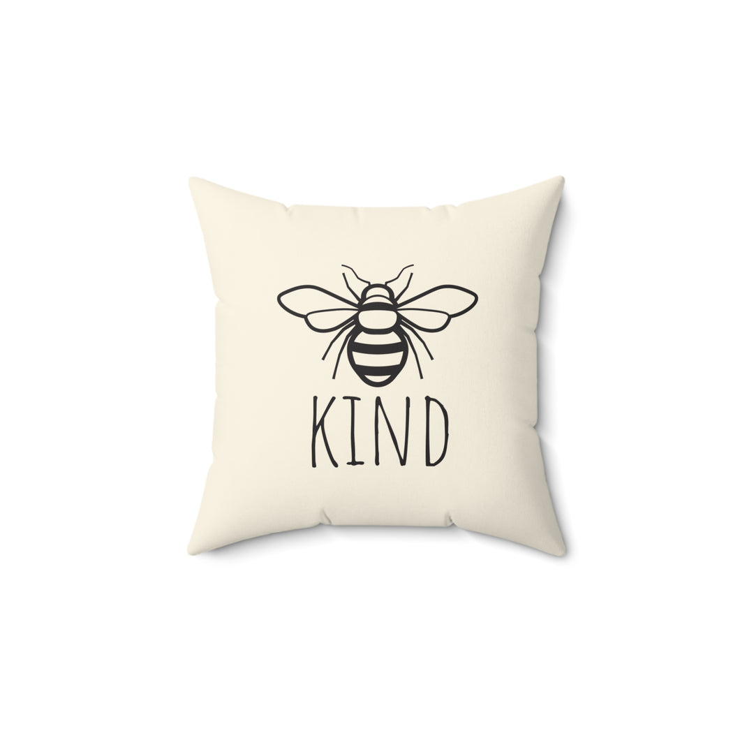 Bee Kind Spun Polyester Square Pillow