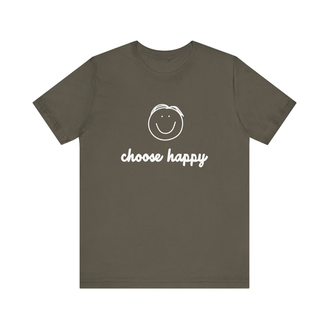 Choose Happy Unisex Jersey Short Sleeve Tee