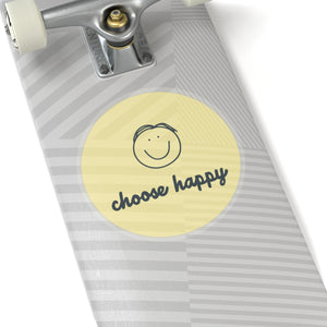 Choose Happy Kiss-Cut Stickers