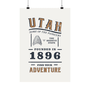 Utah Find Your Adventure Matte Vertical Posters