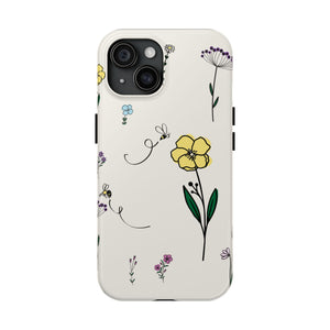 Flowers And Bees Tough Phone Cases