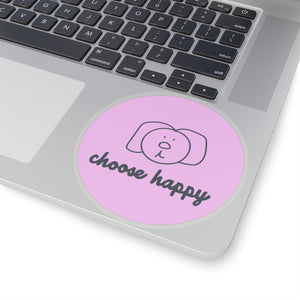 Choose Happy Kiss-Cut Stickers