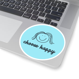 Choose Happy Kiss-Cut Stickers