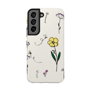 Flowers And Bees Tough Phone Cases