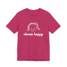 Load image into Gallery viewer, Choose Happy Unisex Jersey Short Sleeve Tee
