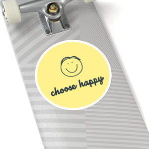 Choose Happy Kiss-Cut Stickers