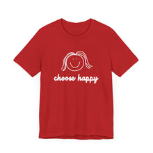 Load image into Gallery viewer, Choose Happy Unisex Jersey Short Sleeve Tee
