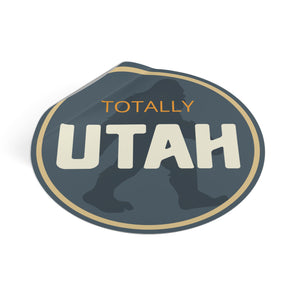 Bigfoot Totally Utah Round Vinyl Stickers