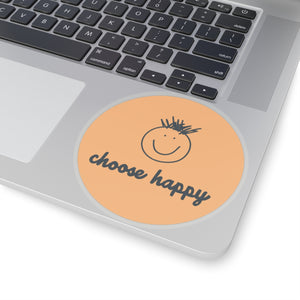 Choose Happy Kiss-Cut Stickers