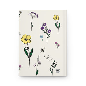 Flowers And Bees Hardcover Journal Matte