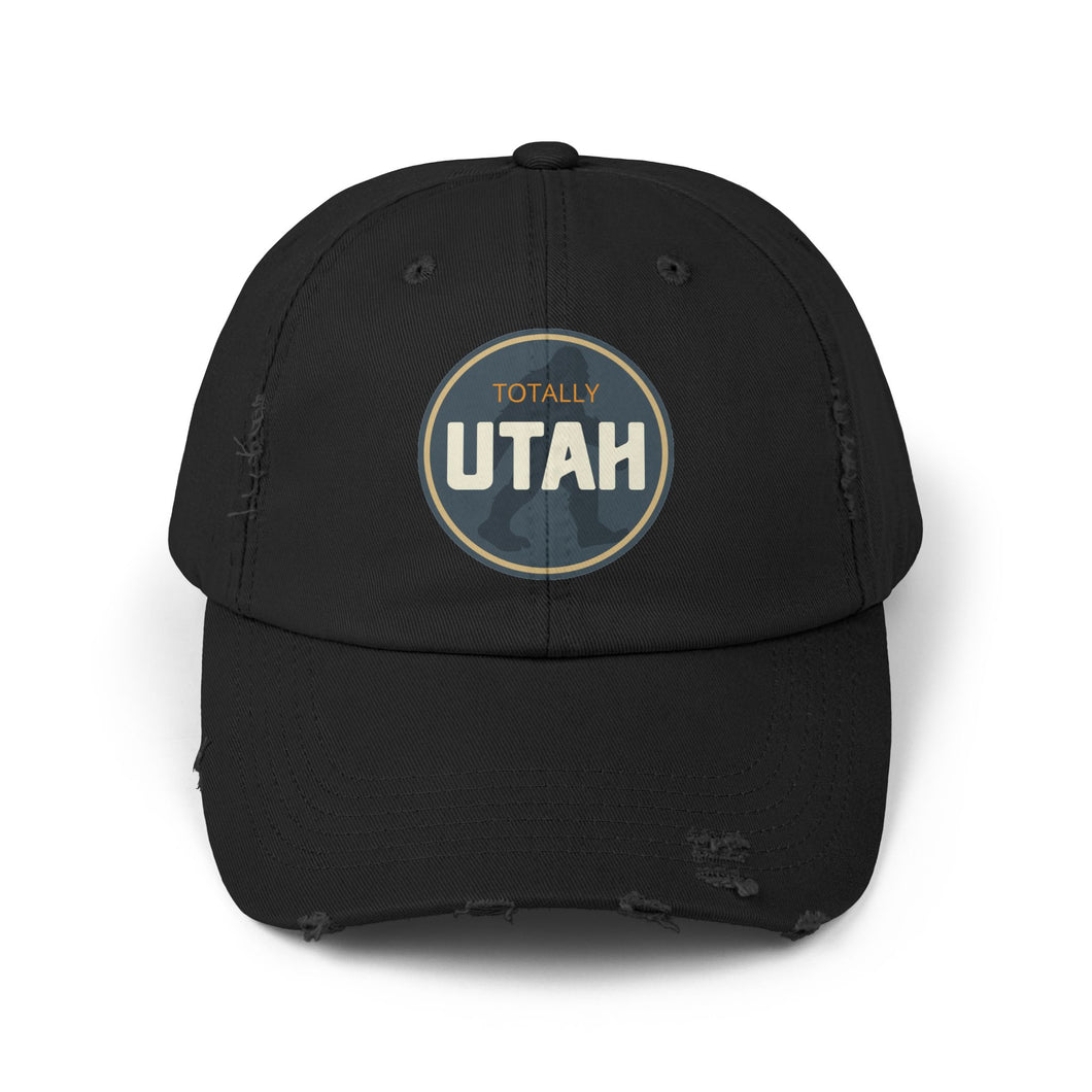 Totally Utah Bigfoot Unisex Distressed Cap