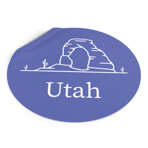 Utah Arch Round Vinyl Stickers