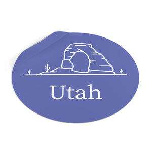 Utah Arch Round Vinyl Stickers