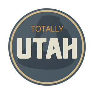 Totally Utah Delicate Arch Round Vinyl Stickers