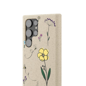 Flowers And Bees Biodegradable Cases