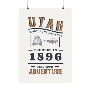 Utah Find Your Adventure Matte Vertical Posters